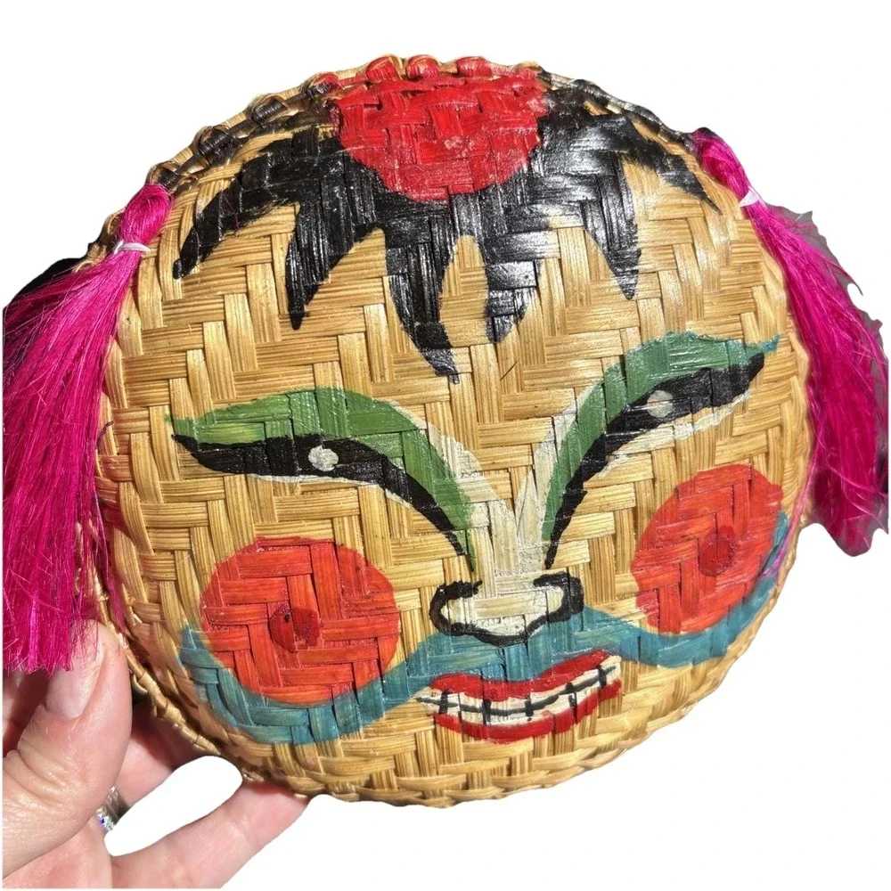 Set of 4 Vietnamese Basket Weave Masks 6